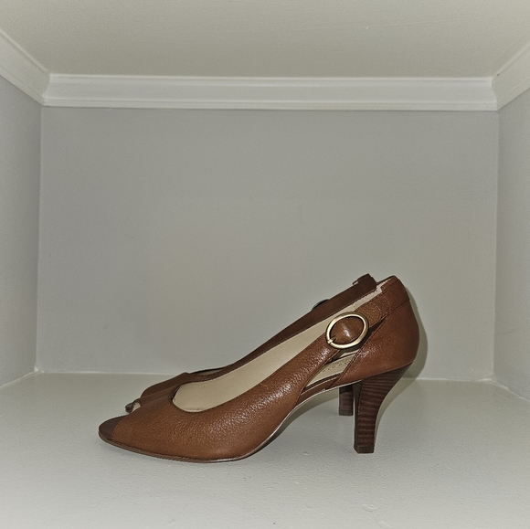 Vinatge Liz Claiborne Flex Short Heels Brown - Picture 6 of 10